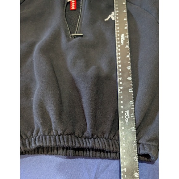 Kappa‎ Black Cropped Quarter Zip Sweatshirt Women's X Small Logo Tape Athleisure - Picture 7 of 10